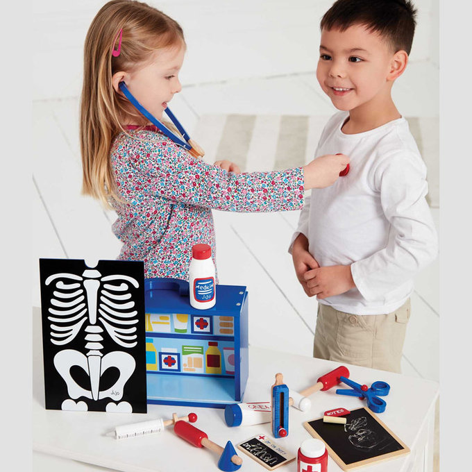 英國 JoJo Maman BeBe 優質玩具/益智/家家酒/角色扮演玩具_實木系列_小小醫生_JJD4737