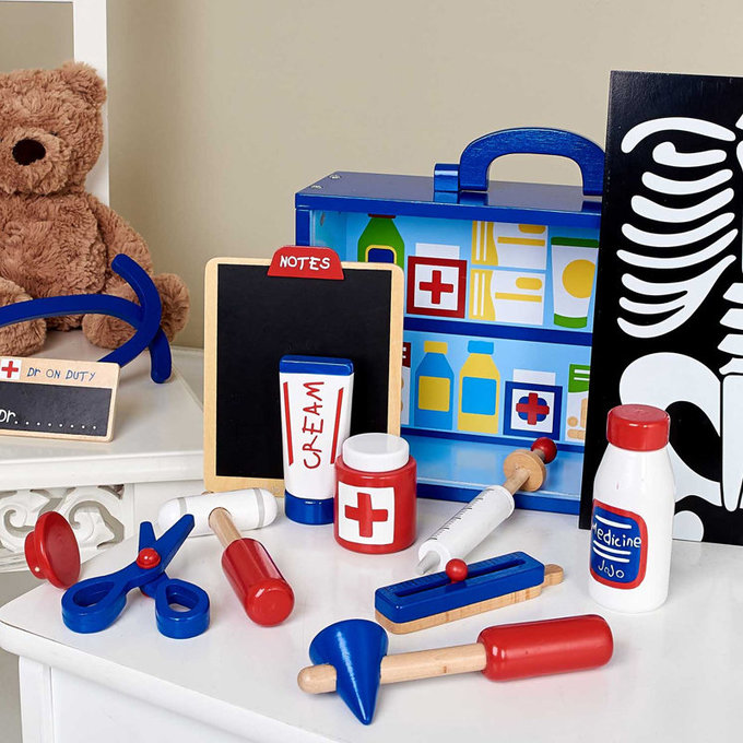 英國 JoJo Maman BeBe 優質玩具/益智/家家酒/角色扮演玩具_實木系列_小小醫生_JJD4737
