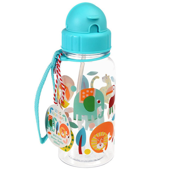 英國 Rex London 兒童 Tritan™ 吸管水瓶_森林樂園(500ml)_RL29056