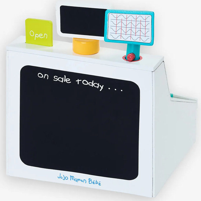 英國 JoJo Maman BeBe 優質玩具/益智/家家酒/角色扮演玩具_實木系列_收銀機_JJD9879