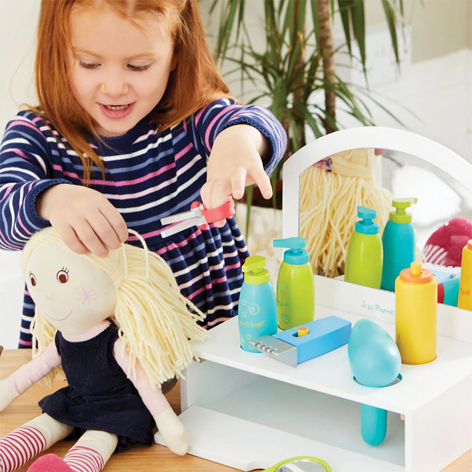 英國 JoJo Maman BeBe 優質玩具/益智/家家酒/角色扮演玩具_實木系列_美髮師_JJE6047