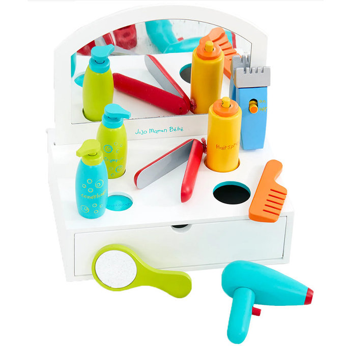 英國 JoJo Maman BeBe 優質玩具/益智/家家酒/角色扮演玩具_實木系列_美髮師_JJE6047