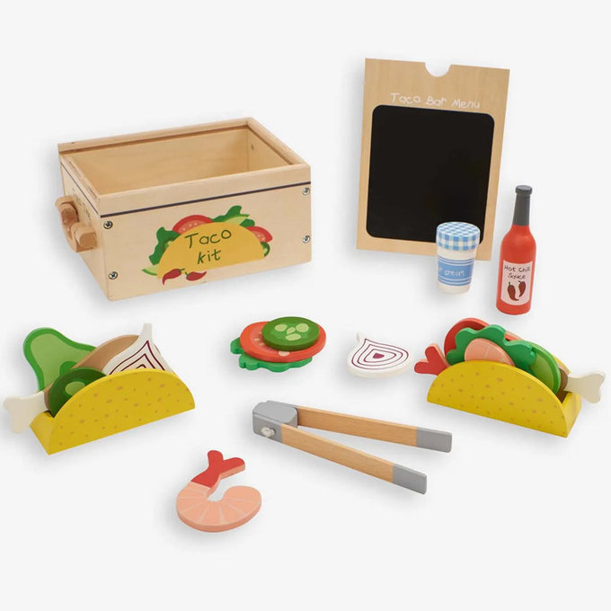 英國 JoJo Maman BeBe 優質玩具/益智/家家酒/角色扮演玩具_實木系列_墨西哥捲餅_JJE7456