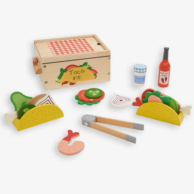 英國 JoJo Maman BeBe 優質玩具/益智/家家酒/角色扮演玩具_實木系列_墨西哥捲餅_JJE7456