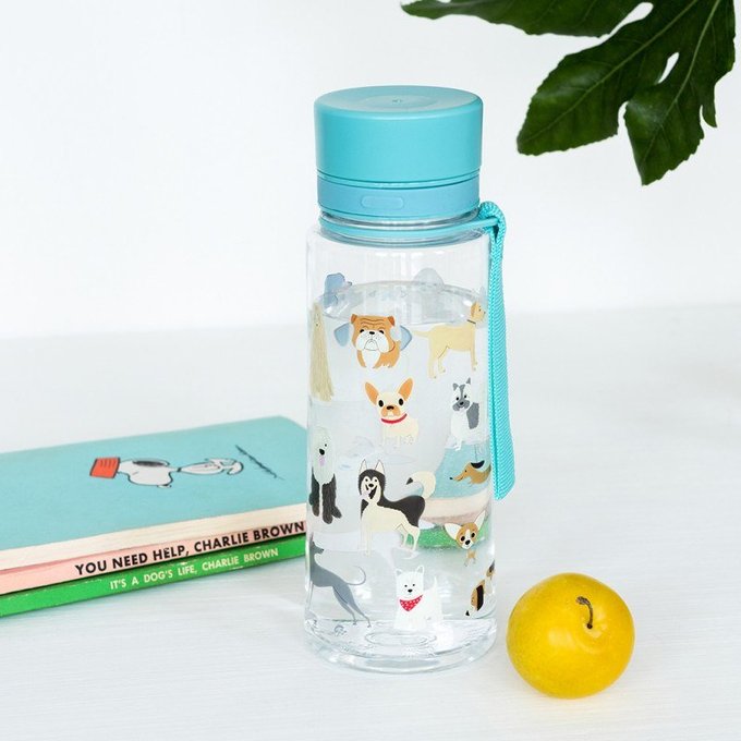 英國 Rex London 直飲式 Tritan™ 水瓶(成人/兒童皆可用)_萌狗樂園(600ml)_RL28685