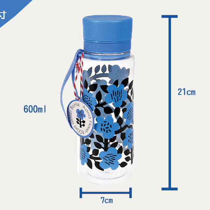英國 Rex London 直飲式 Tritan™ 水瓶(成人/兒童皆可用)_藍花(600ml)_RL27911
