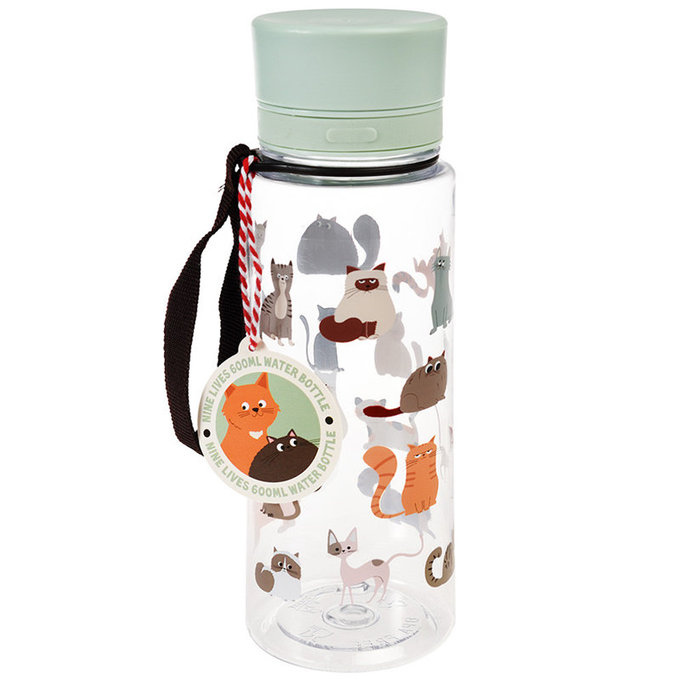 英國 Rex London 直飲式 Tritan™ 水瓶(成人/兒童皆可用)_萌貓樂園(600ml)_RL29053