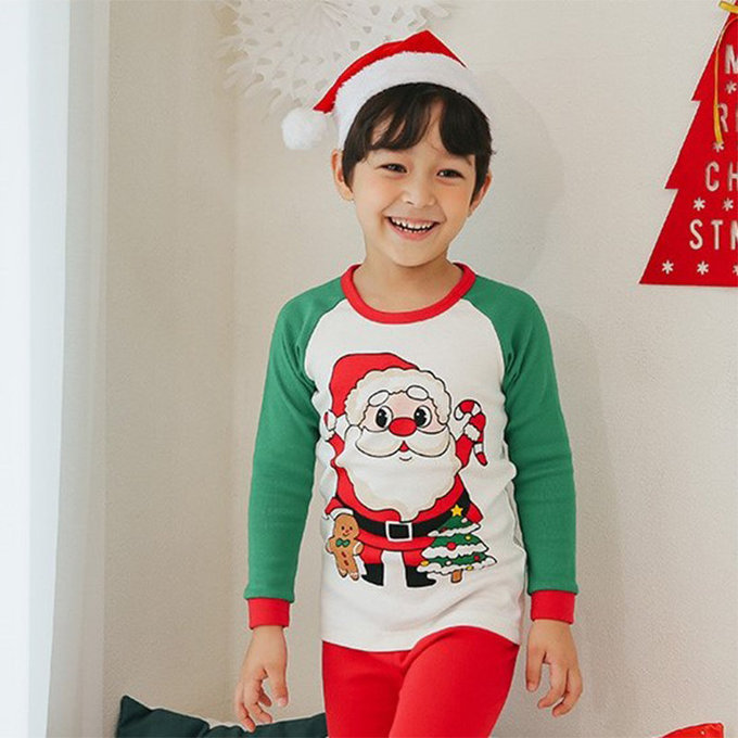 正韓 Puco 超優質嬰幼兒/兒童長袖100% 有機純棉家居服/睡衣_聖誕老公公_PC21-020(小童款)