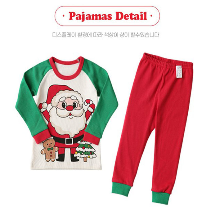 正韓 Puco 超優質嬰幼兒/兒童長袖100% 有機純棉家居服/睡衣_聖誕老公公_PC21-021(大童款)