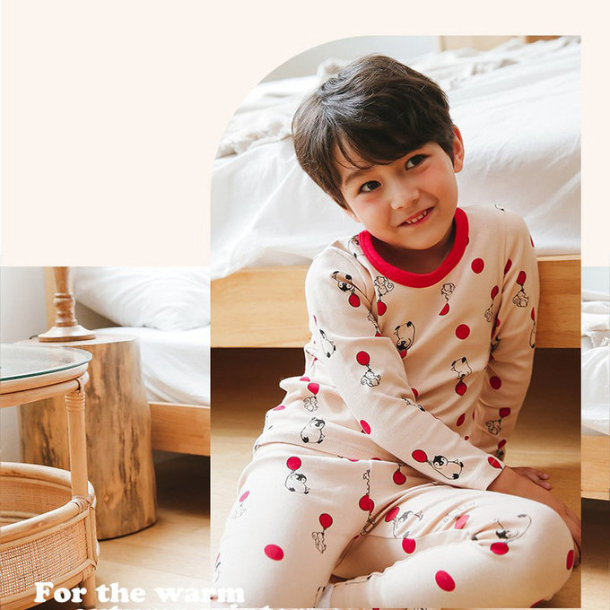 正韓 Puco 超優質嬰幼兒/兒童長袖有機棉家居服/睡衣_企鵝寶貝_PC21-029