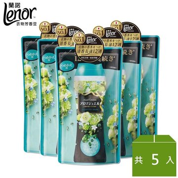 Lenor蘭諾衣物芳香豆(清晨草木)455ml補充包*5包- Lenor蘭諾,家居清潔,清潔用品