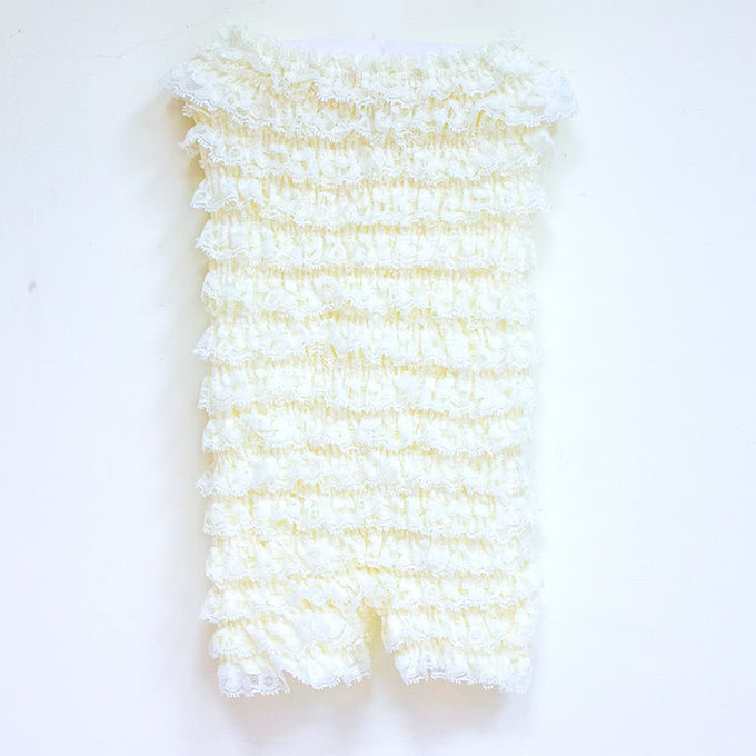 美國Chic Baby Rose 純手工蕾絲連身裝_米白