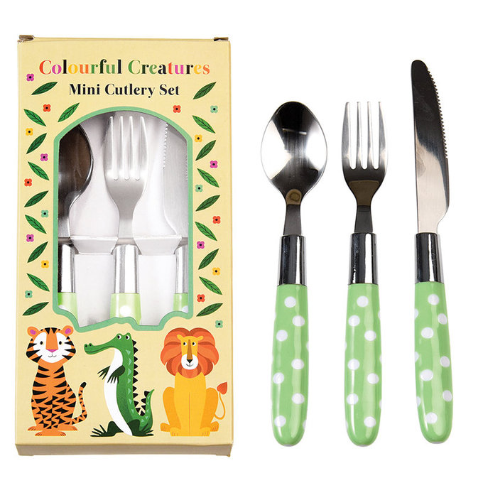 英國 Rex London 幼兒/兒童餐具3入組_萬獸之王_RL26724