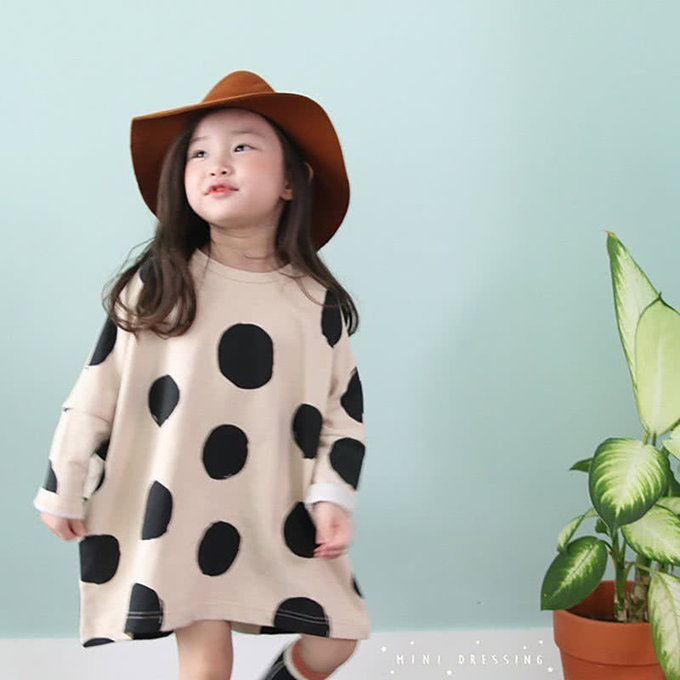 韓國 Mini Dressing兒童造型帽_素面咖啡 (MDH004)