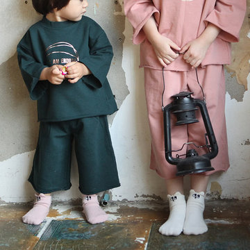 韓國 Mini Dressing 嬰幼兒/小童短襪兩入組_粉白小兔 (MDS018)-韓國,Mini Dressing,小孩襪子,小童長襪,兒童長襪,小童短襪,小孩內搭褲