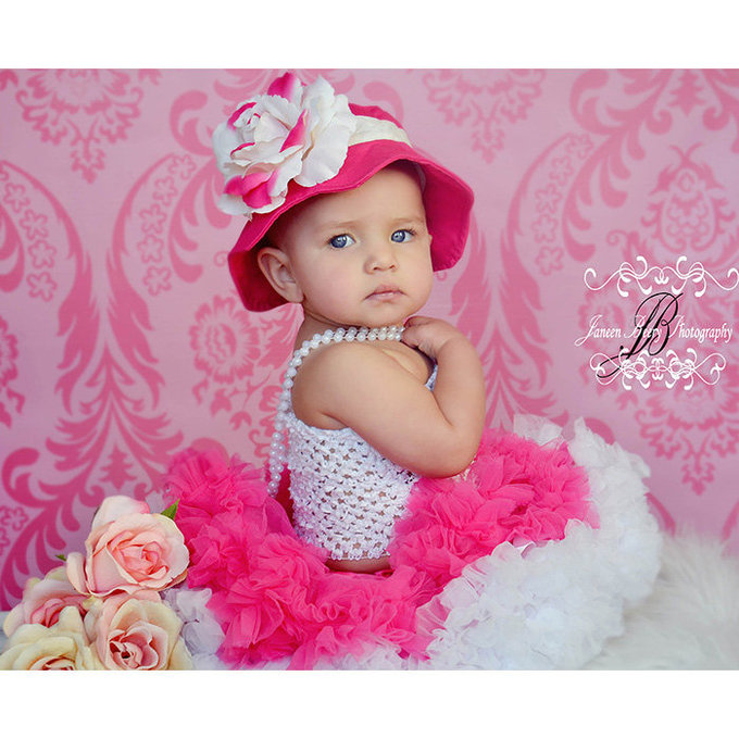 美國 Fancy That Hat 大花抗UV防曬遮陽帽_桃紅/粉白玫瑰 (FTH10) 