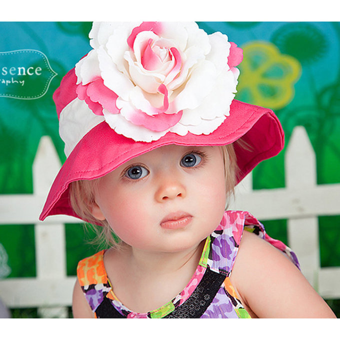 美國 Fancy That Hat 大花抗UV防曬遮陽帽_桃紅/粉白玫瑰 (FTH10) 