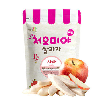 【CyberBuy】韓國 SSALGWAJA 米餅村–寶寶米餅-蘋果(40g/包)-