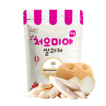 【CyberBuy】韓國 SSALGWAJA 米餅村–寶寶米餅-水梨(40g/包)-
