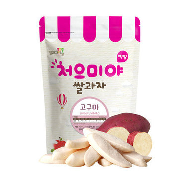 【CyberBuy】韓國 SSALGWAJA 米餅村–寶寶米餅-地瓜(40g/包)-