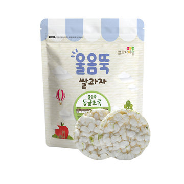 【CyberBuy】韓國 SSALGWAJA 米餅村–寶寶磨牙米餅-綠米(30g/包)-