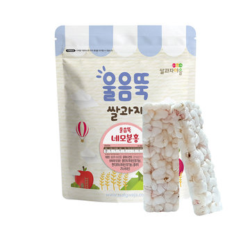【CyberBuy】韓國 SSALGWAJA 米餅村–寶寶磨牙米餅-紅麴(30g/包)-