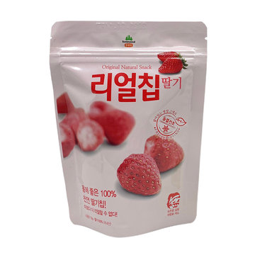 【CyberBuy】韓國 SSALGWAJA 米餅村–無添加水果脆片-草莓(13g/包)-