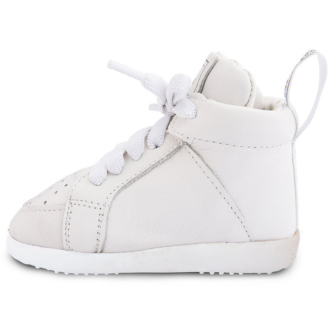 英國 shooshoos 安全無毒真皮手工學步鞋/童鞋_簡約素面白 (SS103385)(公司貨)