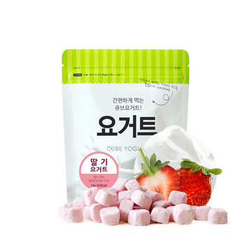 【CyberBuy】韓國 SSALGWAJA 米餅村–乳酸菌優格球-草莓(16g/包)-