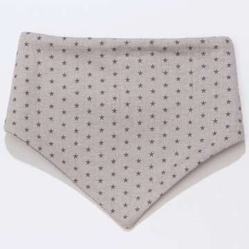 西班牙 Minicoton 棉質三角巾/圍兜單入組 _ 棕底星星 (MCPM002)- Minicoton,圍兜,棉質圍兜,三角巾