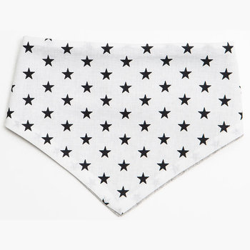 西班牙 Minicoton 棉質三角巾/圍兜單入組 _白底黑星 (MCPM007)-