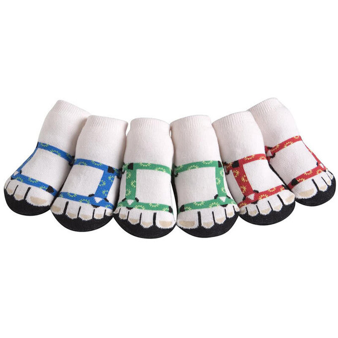 美國 Jazzy Toes 時尚造型棉襪/止滑襪/假鞋襪/嬰兒襪_三入禮盒組_登山鞋造型襪(JT3-09)