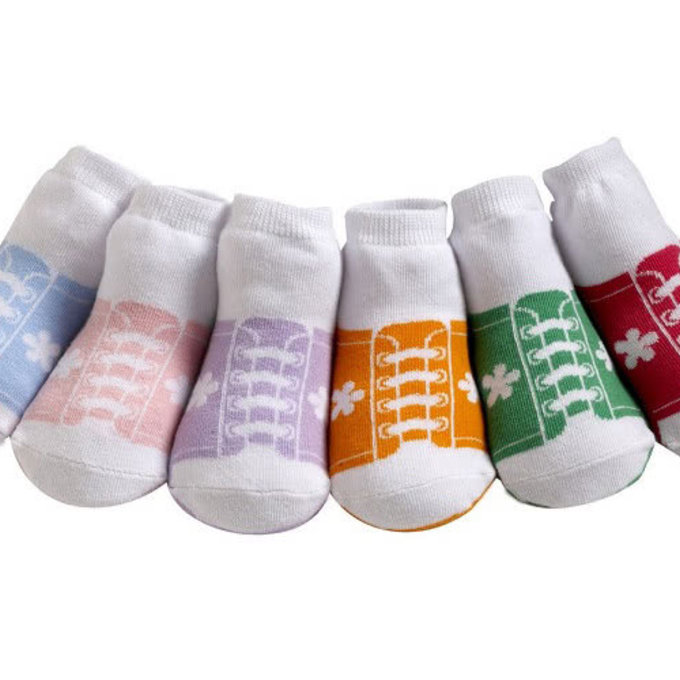 美國 Jazzy Toes 時尚造型棉襪/止滑襪/假鞋襪/嬰兒襪_六入禮盒組_女款運動造型襪 (JT6-13)