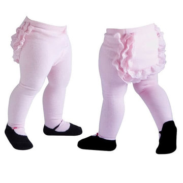 美國 Jazzy Toes 時尚造型褲襪單入組_粉紅屁屁蕾絲褲襪(JTT-PINK)-美國 ,Jazzy Toes,止滑襪,嬰兒襪,造型棉襪,襪子,棉襪,踝襪,寶寶短襪