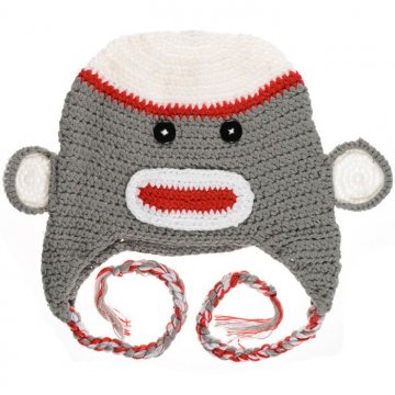 美國 juDanzy 毛線帽_灰色猴子(509)-美國,juDanzy,寶寶帽子,寶寶棉帽,寶寶帽子,毛帽,寶寶冬天,寶寶毛帽