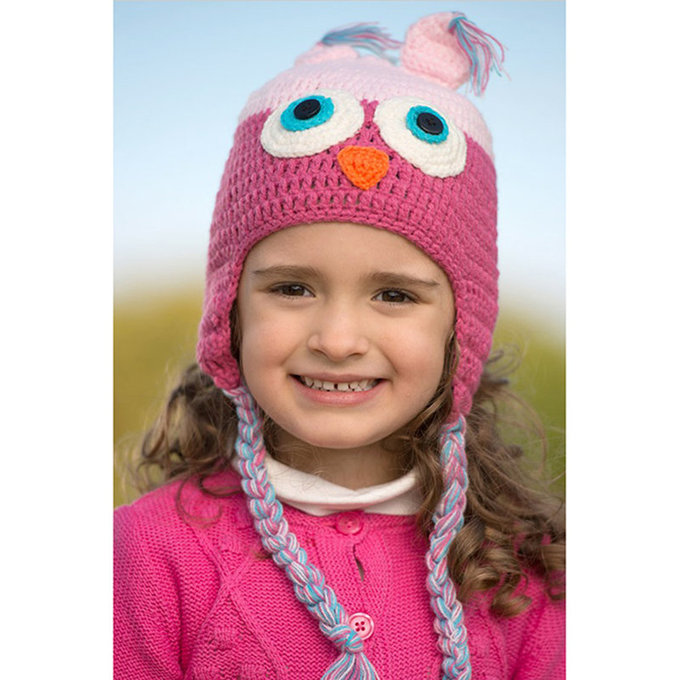 美國 juDanzy毛線帽_粉桃紅貓頭鷹(503)