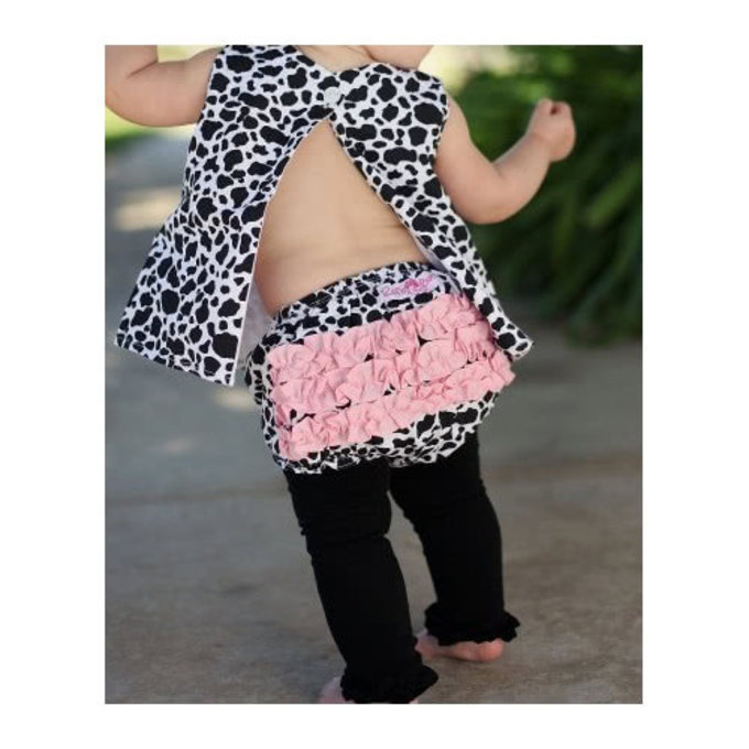 美國 Ruffle Butts 甜美公主荷葉邊內搭襪 內搭褲 保暖襪_經典黑(RBRT001)