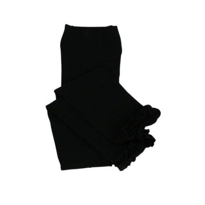 美國 Ruffle Butts 甜美公主荷葉邊內搭襪 內搭褲 保暖襪_經典黑(RBRT001)