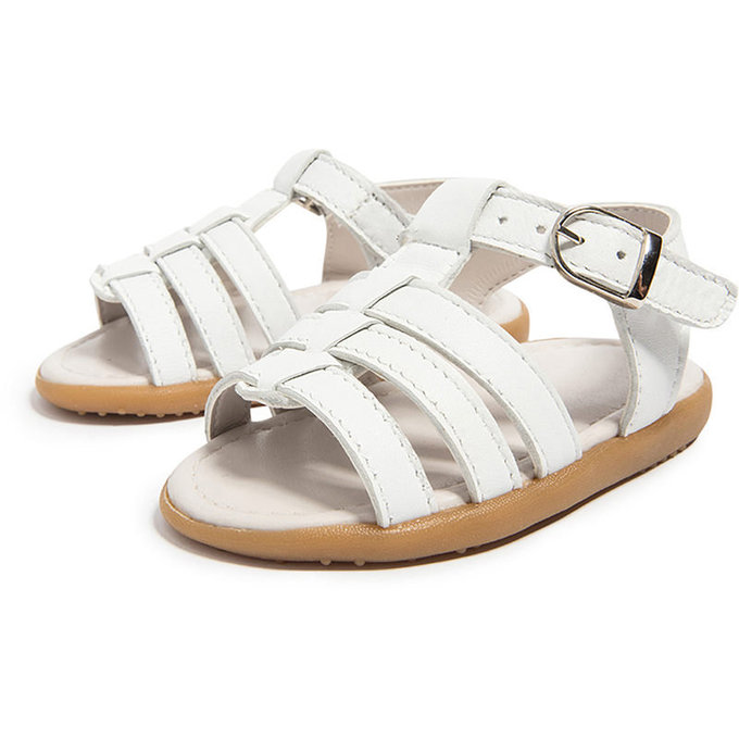 英國 shooshoos 安全無毒手工真皮涼鞋/童鞋_純白一夏_SS103955