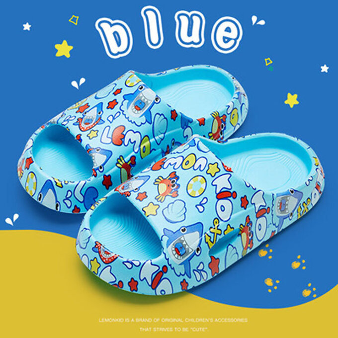 【JB DESIGN】Lemonkid 萌萌沙灘洞洞鞋-鯊魚藍   