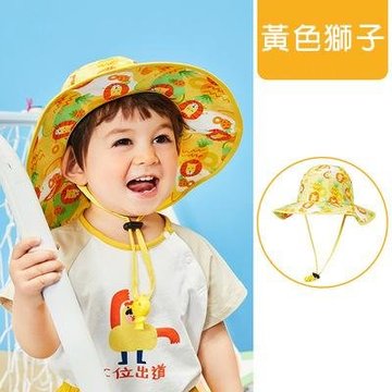【JB DESIGN】Lemonkid 渡假風印花帽-黃色獅子-