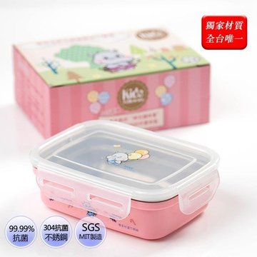 【JB DESIGN】 唐榮抗菌-兒童抗菌嬰幼兒餐盒 (粉色)-