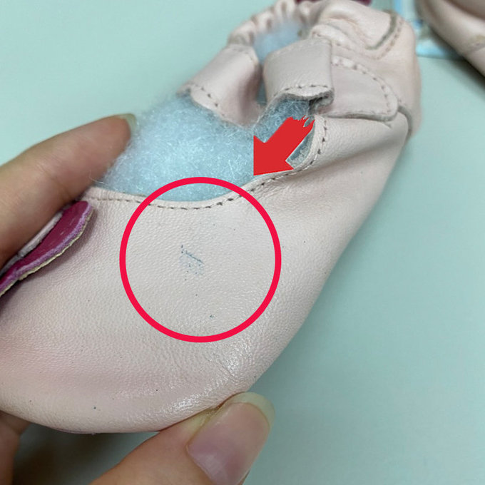 【福利品】英國 shooshoos 安全無毒真皮手工鞋/學步鞋/嬰兒鞋_粉色紅蝴蝶(11)