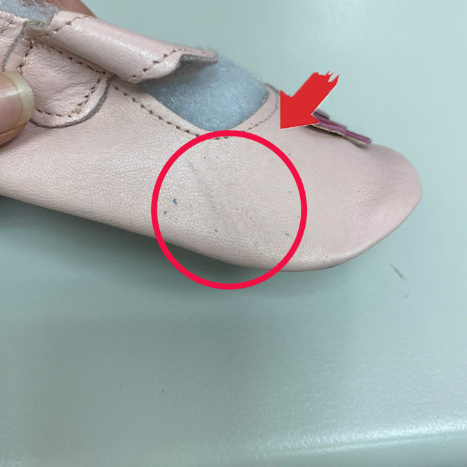 【福利品】英國 shooshoos 安全無毒真皮手工鞋/學步鞋/嬰兒鞋_粉色紅蝴蝶(11)