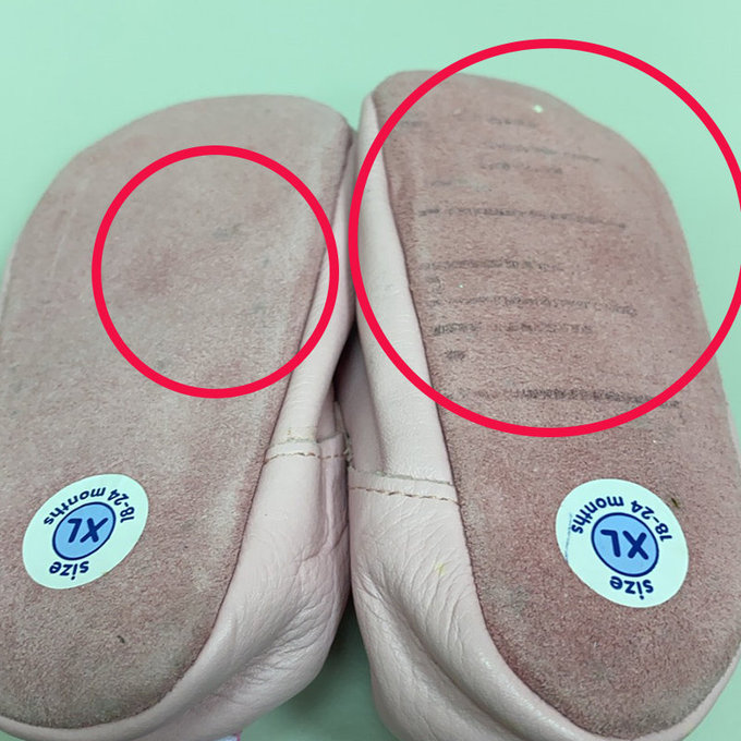 【福利品】英國 shooshoos 安全無毒真皮手工鞋/學步鞋/嬰兒鞋_愛love(5)