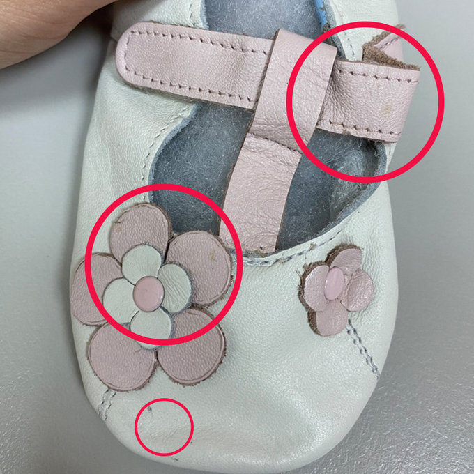 【福利品】英國 shooshoos 安全無毒真皮手工鞋/學步鞋/嬰兒鞋_糖果粉玫瑰花瓣(8)