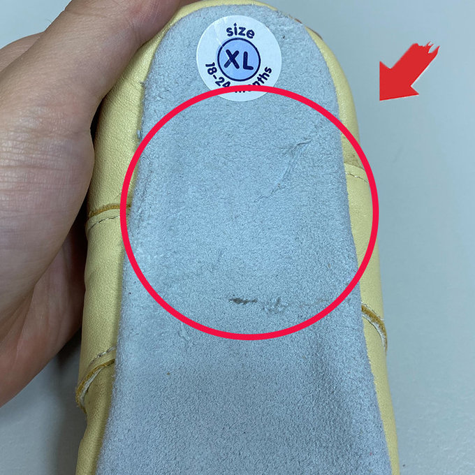 【福利品】英國 shooshoos 安全無毒真皮手工鞋/學步鞋/嬰兒鞋_檸檬黃芭蕾舞鞋(19)