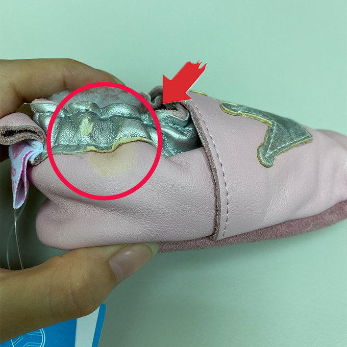 【福利品】英國 shooshoos 安全無毒真皮手工鞋/學步鞋/嬰兒鞋_淡粉銀皇冠(22)