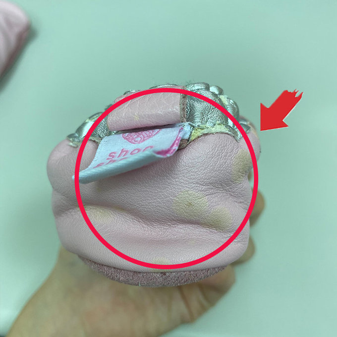 【福利品】英國 shooshoos 安全無毒真皮手工鞋/學步鞋/嬰兒鞋_淡粉銀皇冠(22)