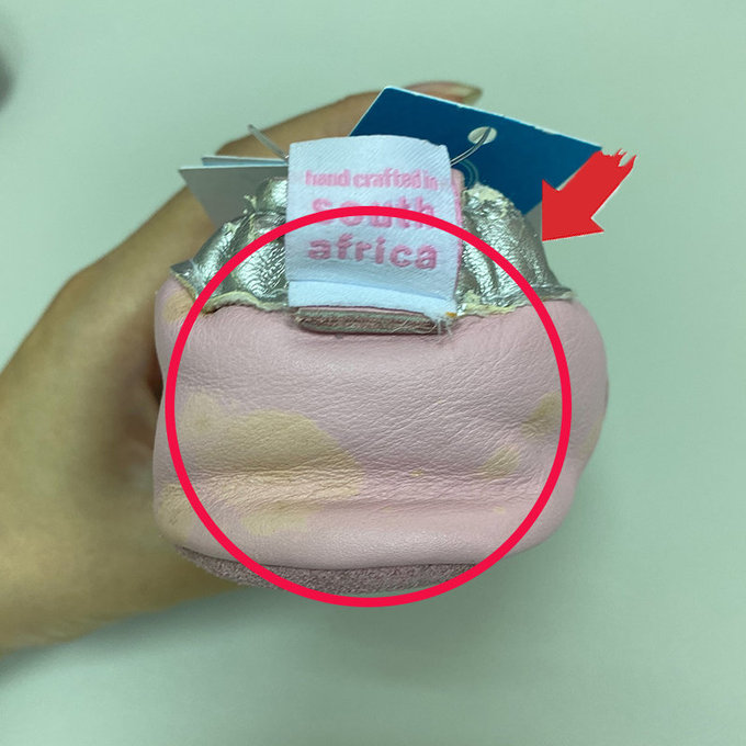 【福利品】英國 shooshoos 安全無毒真皮手工鞋/學步鞋/嬰兒鞋_淡粉銀皇冠(23)